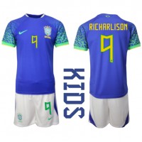 Fotbalové Dres Brazílie Richarlison #9 Dětské Venkovní MS 2022 Krátký Rukáv (+ trenýrky)